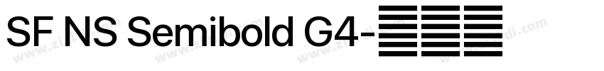 SF NS Semibold G4字体转换